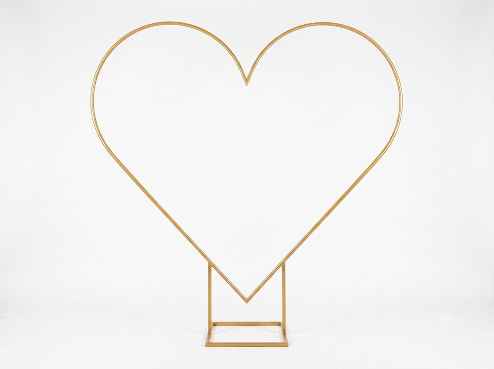 Backing de corazón para alquiler en eventos