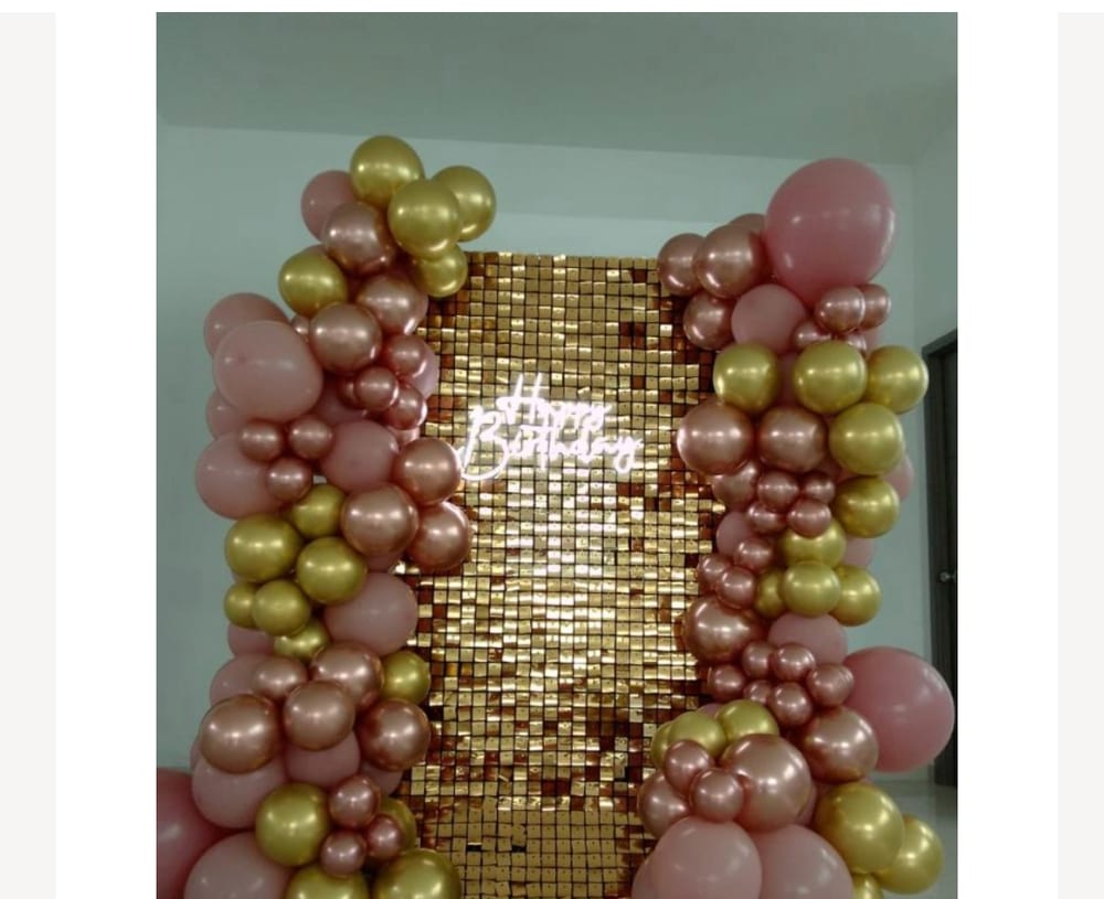 Backing de lentejuelas para alquiler en eventos