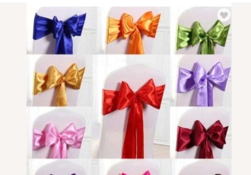 Lazos en colores para alquiler en eventos